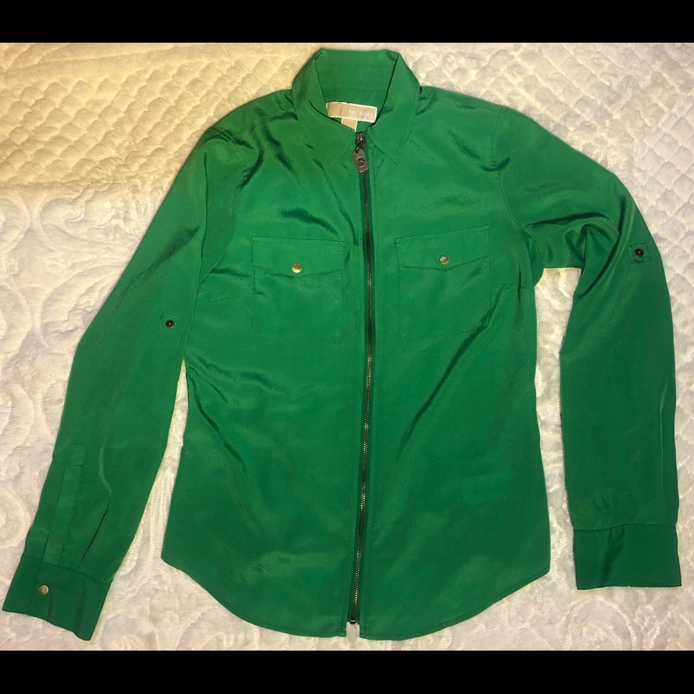 Green XS Michael Kors long sleeve shirt